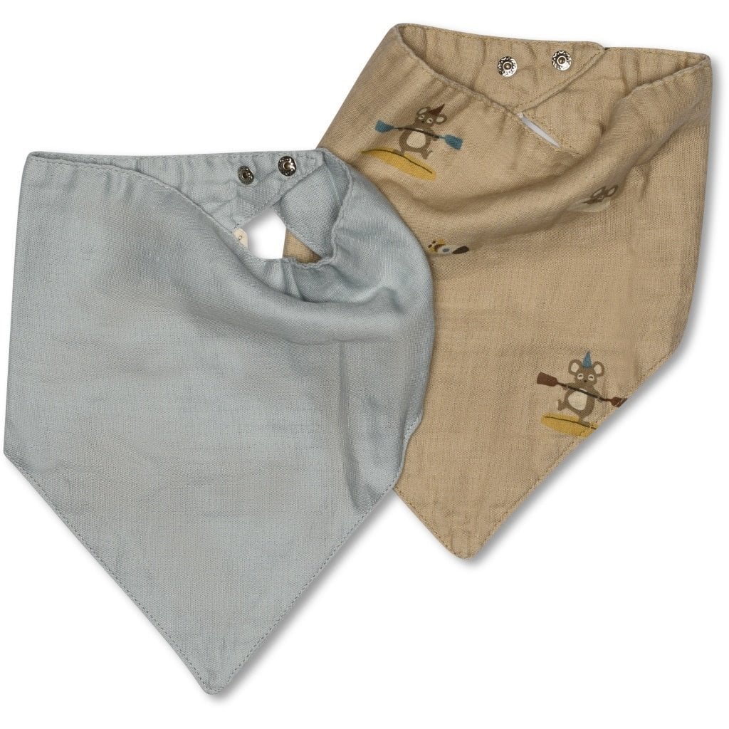 Villads slabbetje 2-pack dusty blauw