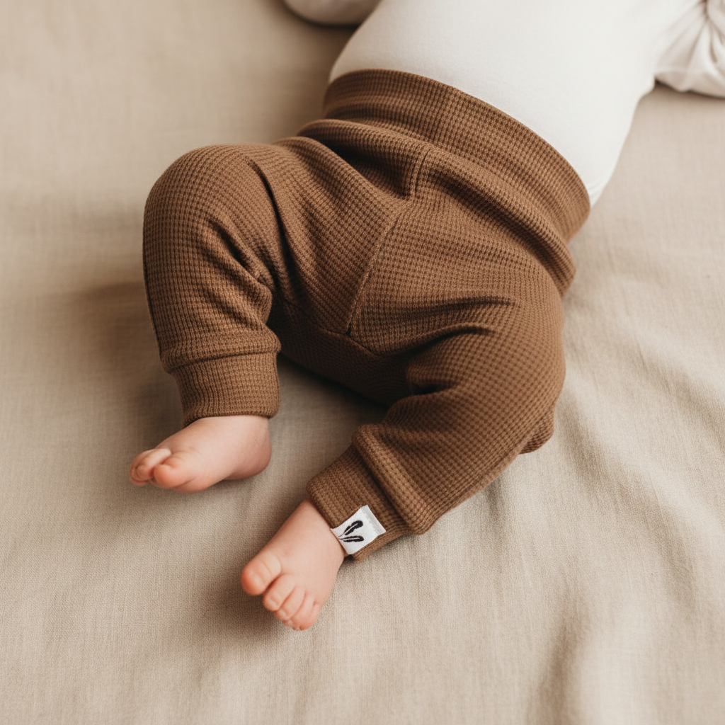 Newborn broekje waffel bruin