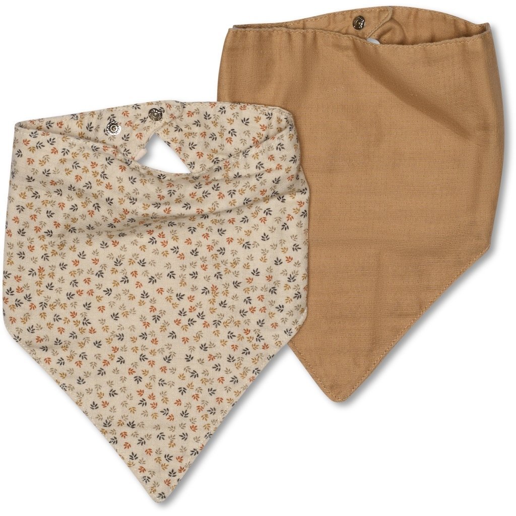 Villads slabbetje 2-pack blad/ijskoffie