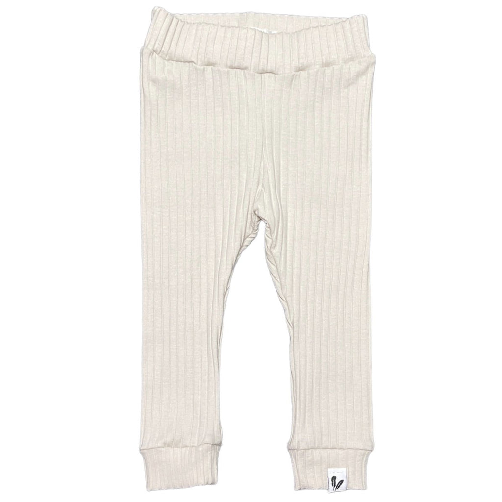 Broekje rib jersey natural beige baby/kind