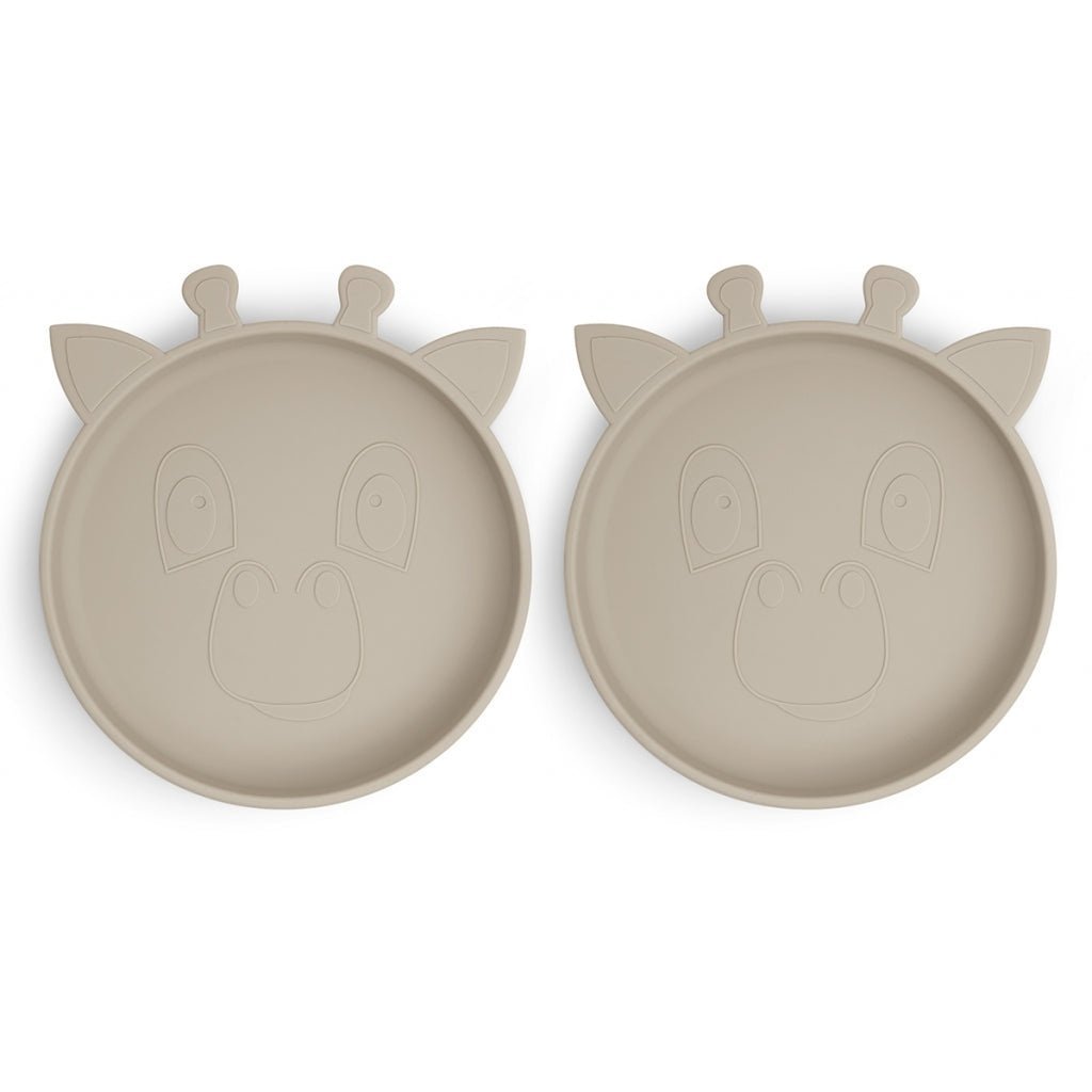 Akila siliconen bord 2-pack Giraf Kasseien