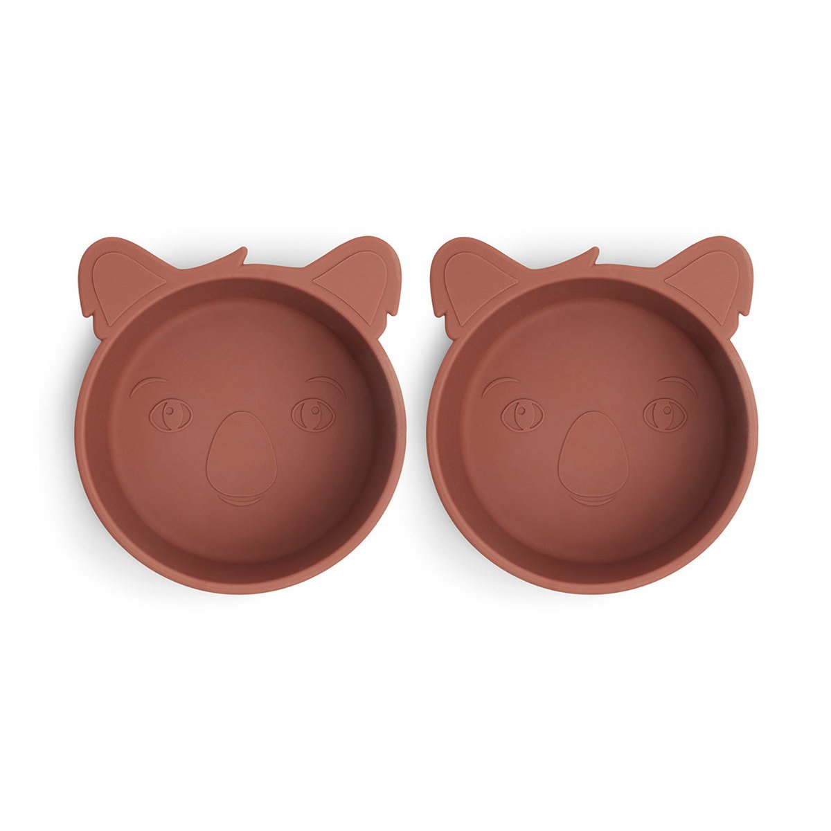 Alex siliconen diep bord 2-pack Koala Mahonie