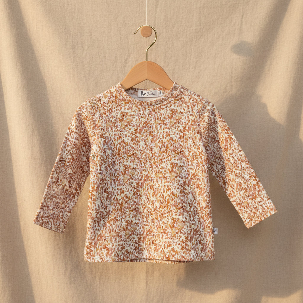Longsleeve confetti burnt orange