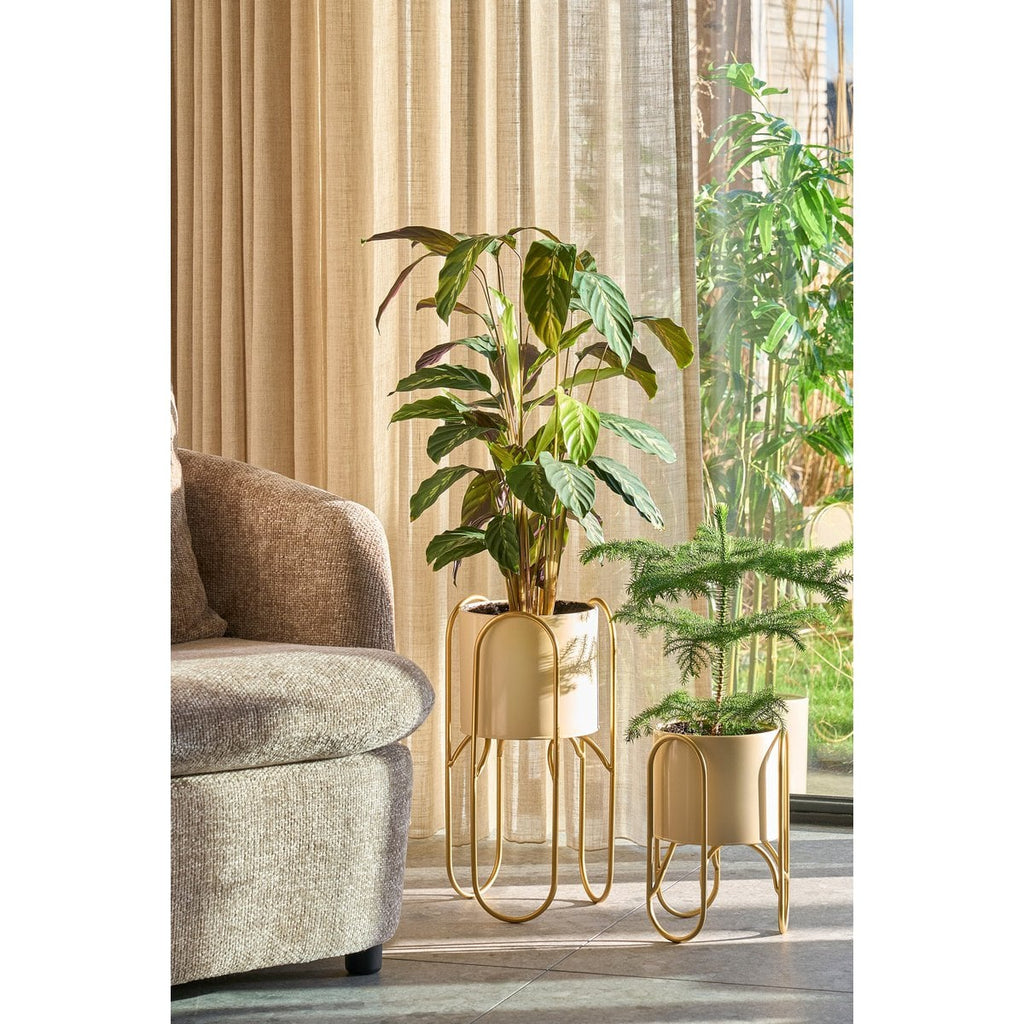Bloempot Donau Lichtgeel set 2st