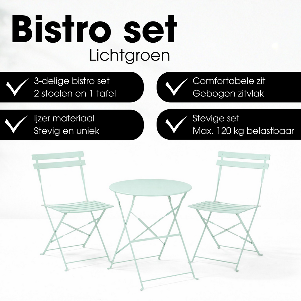 Tuin bistroset Laurence Lichtgroen