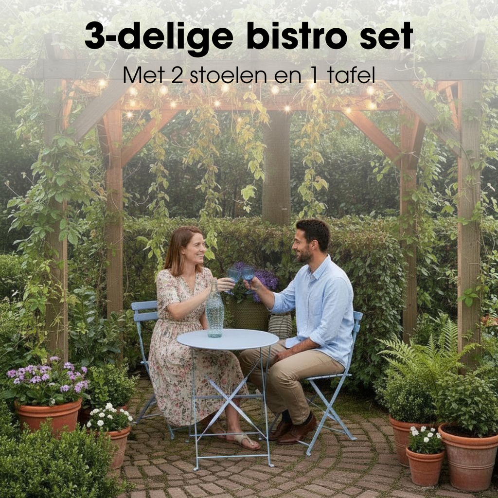 Tuin bistroset Laurence Lichtblauw