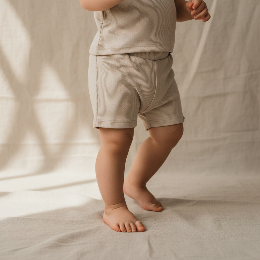 Shorts rib beige