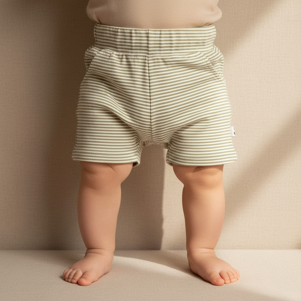 Shorts small stripes sage