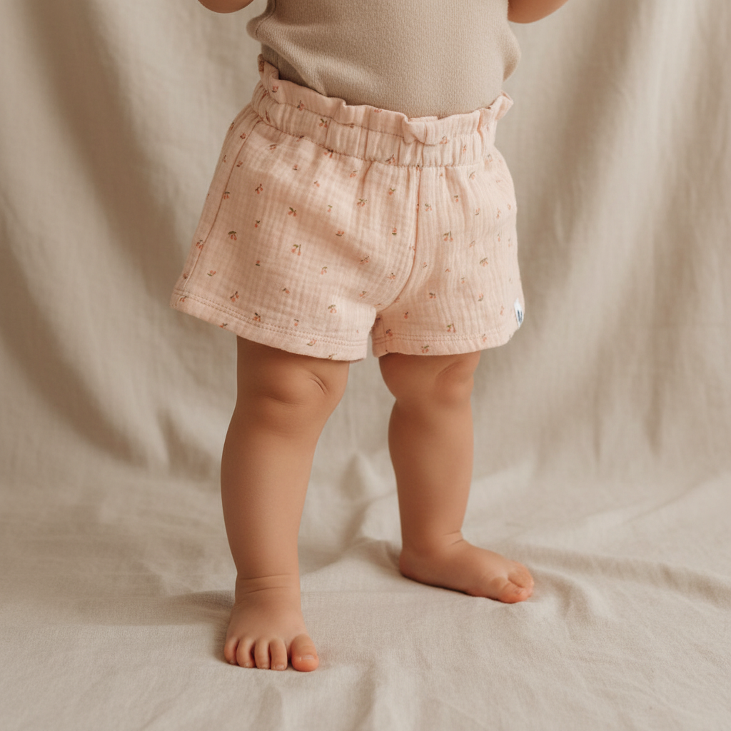 Shorts culottes zalm besjes