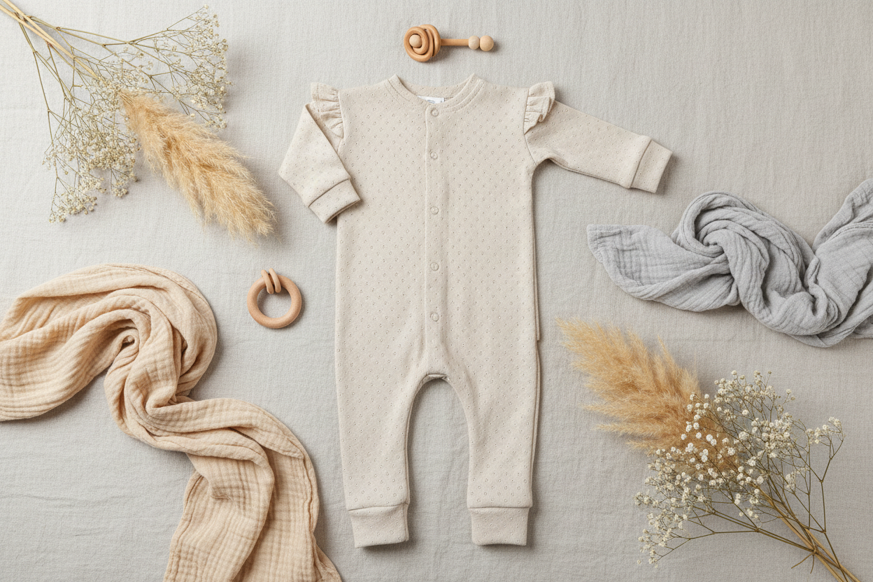 Boxpakje ruffle pointelle dark beige