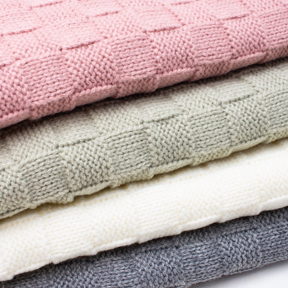 Babydeken MANDWEEFSEL  Gebroken wit