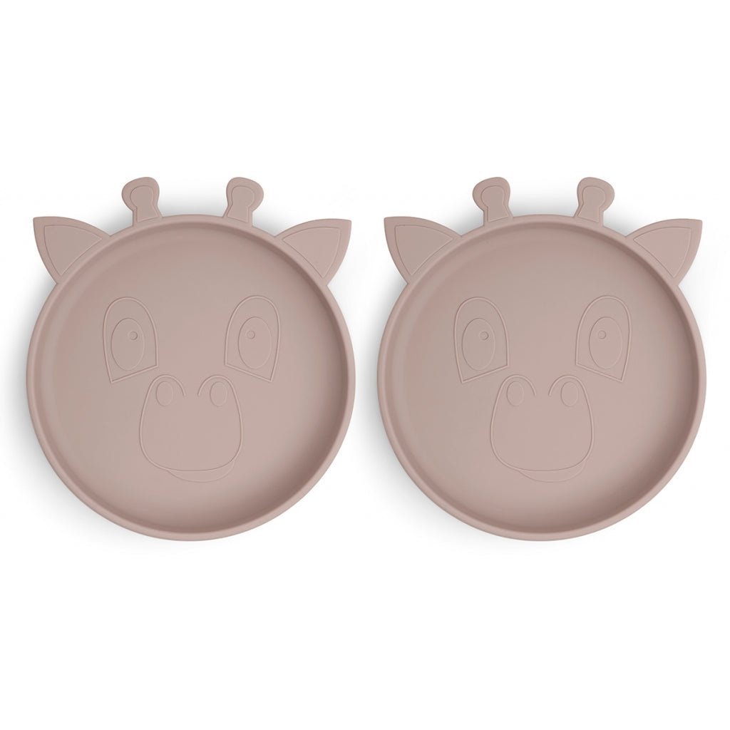Akila siliconen bord 2-pack Giraf Woodrose