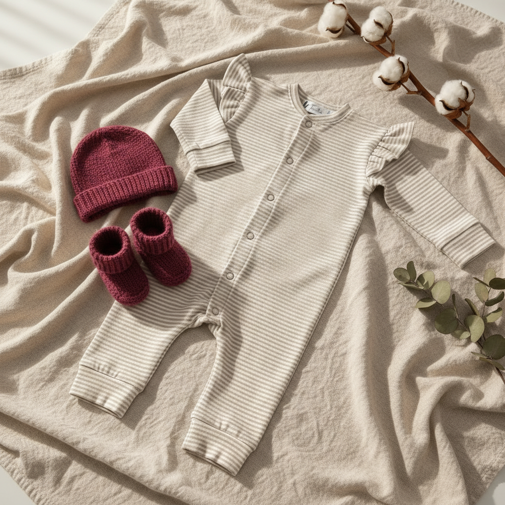 Boxpakje ruffle streepjes Ivor