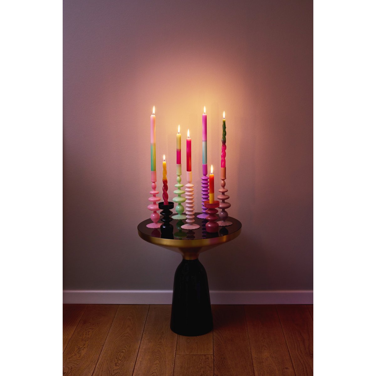 Dip Dye Candle-set: Glitter Rainbow-editie