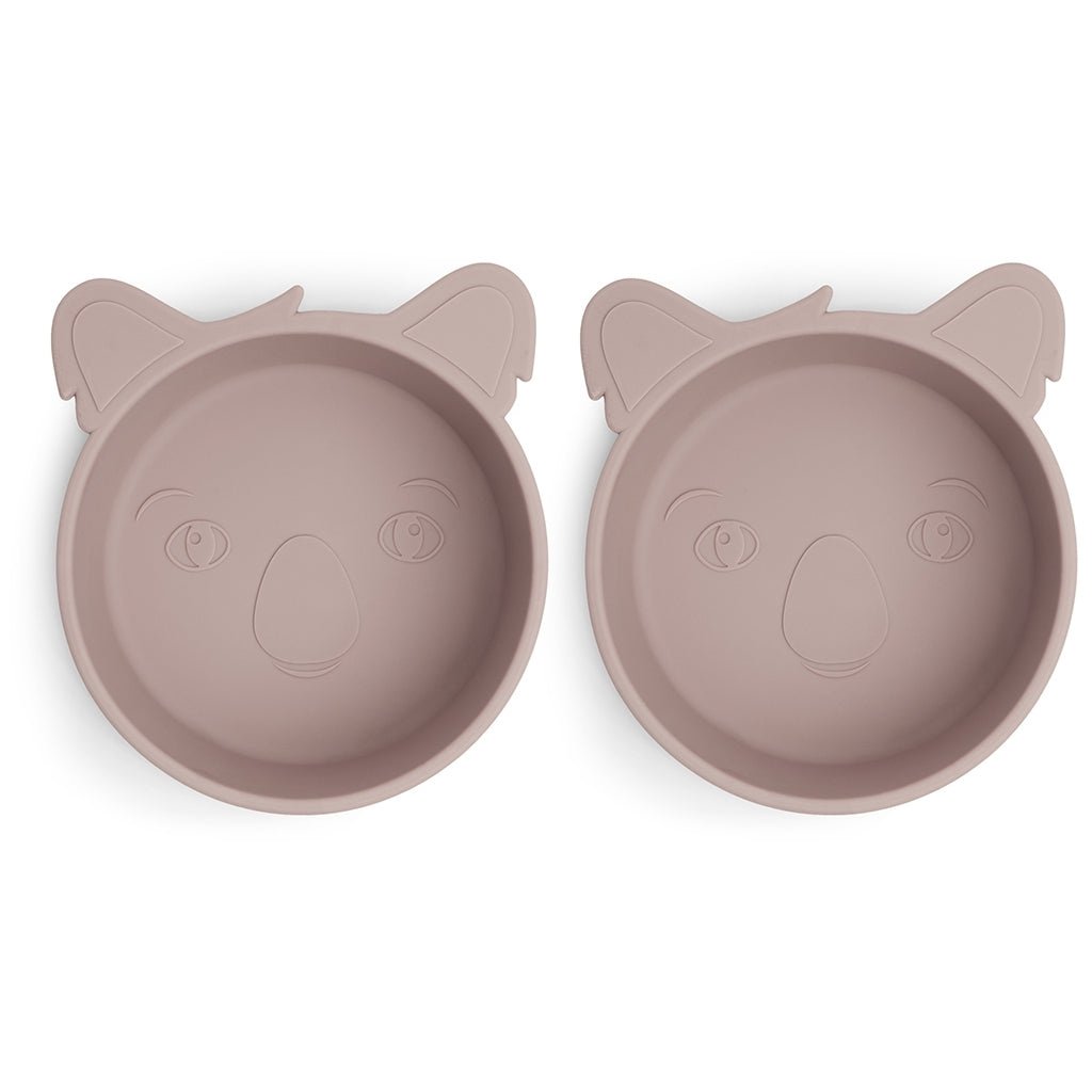 Alex siliconen diep bord 2-pack Koala Woodrose