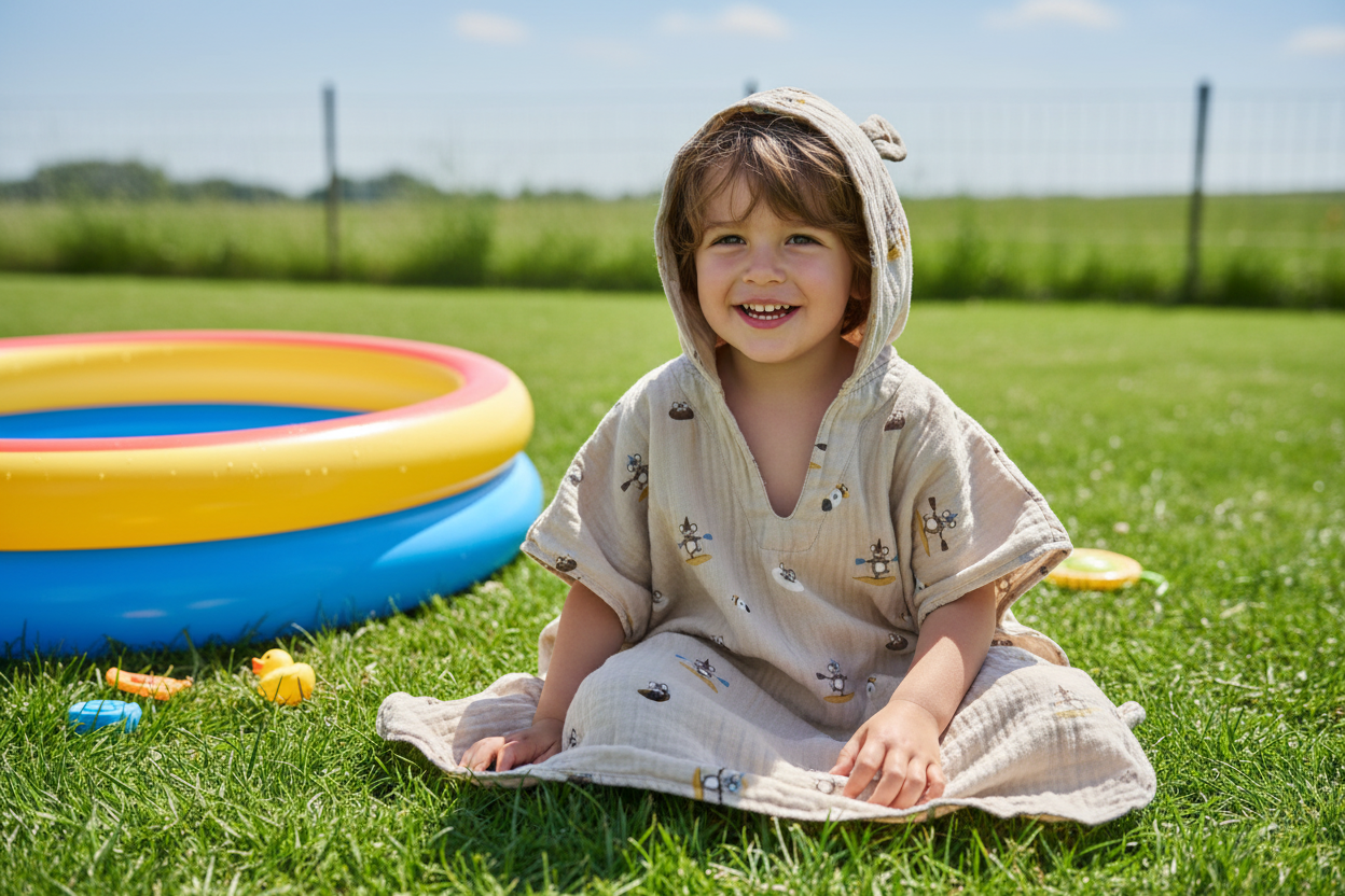 Flor poncho-beige surfer