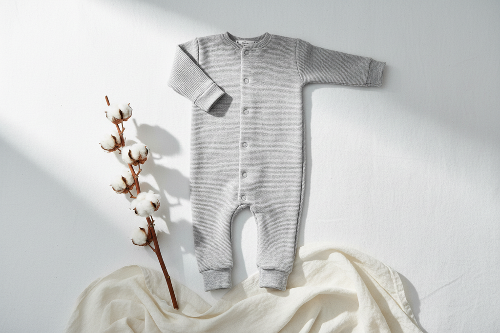 Boxpakje rib lichtgrijs gemêleerd