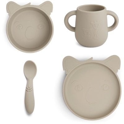 Lykke siliconen dinerset 4-pack Koala Kasseien