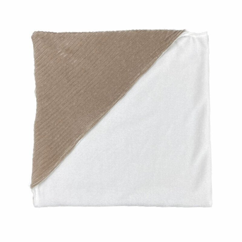 Luxe omslagdoek Rib Taupe