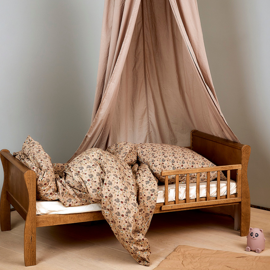 Bera junior dekbedovertrek-zand-bloembij