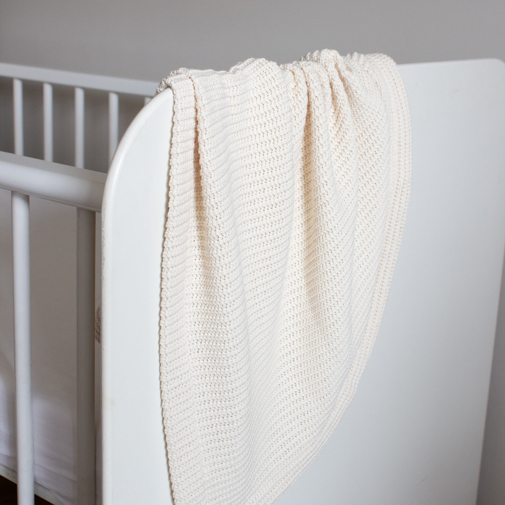 Wieg-/Ledikantdeken Big Knit – Natural