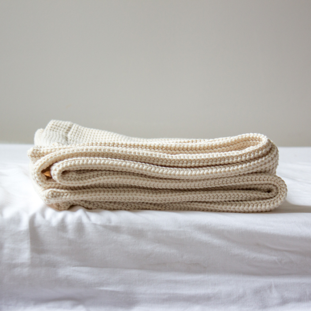 Wieg-/Ledikantdeken Big Knit – Natural