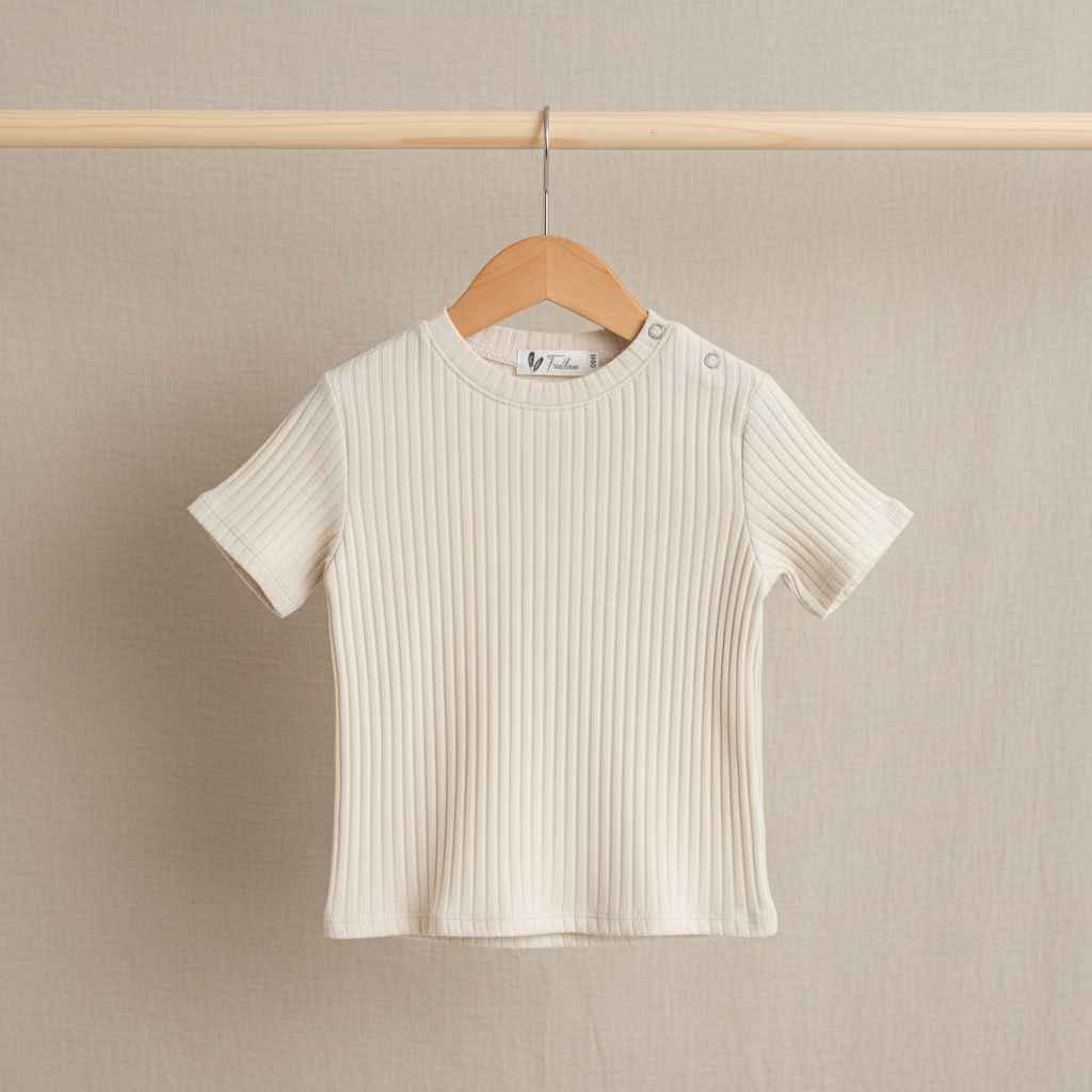 Shirt wide rib jersey natural beige
