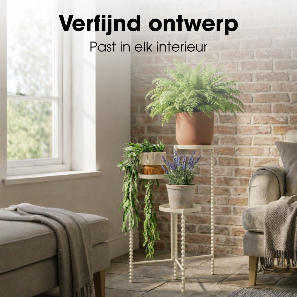 Plantenstandaard Salvo Gebroken wit