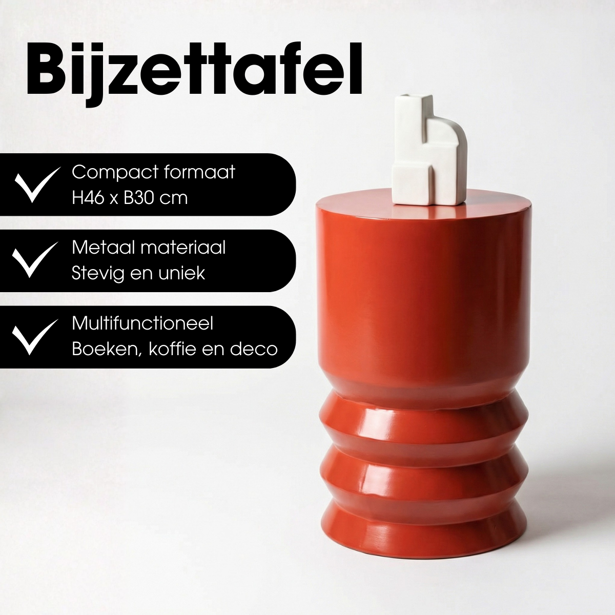 Bijzettafel Mart Rood