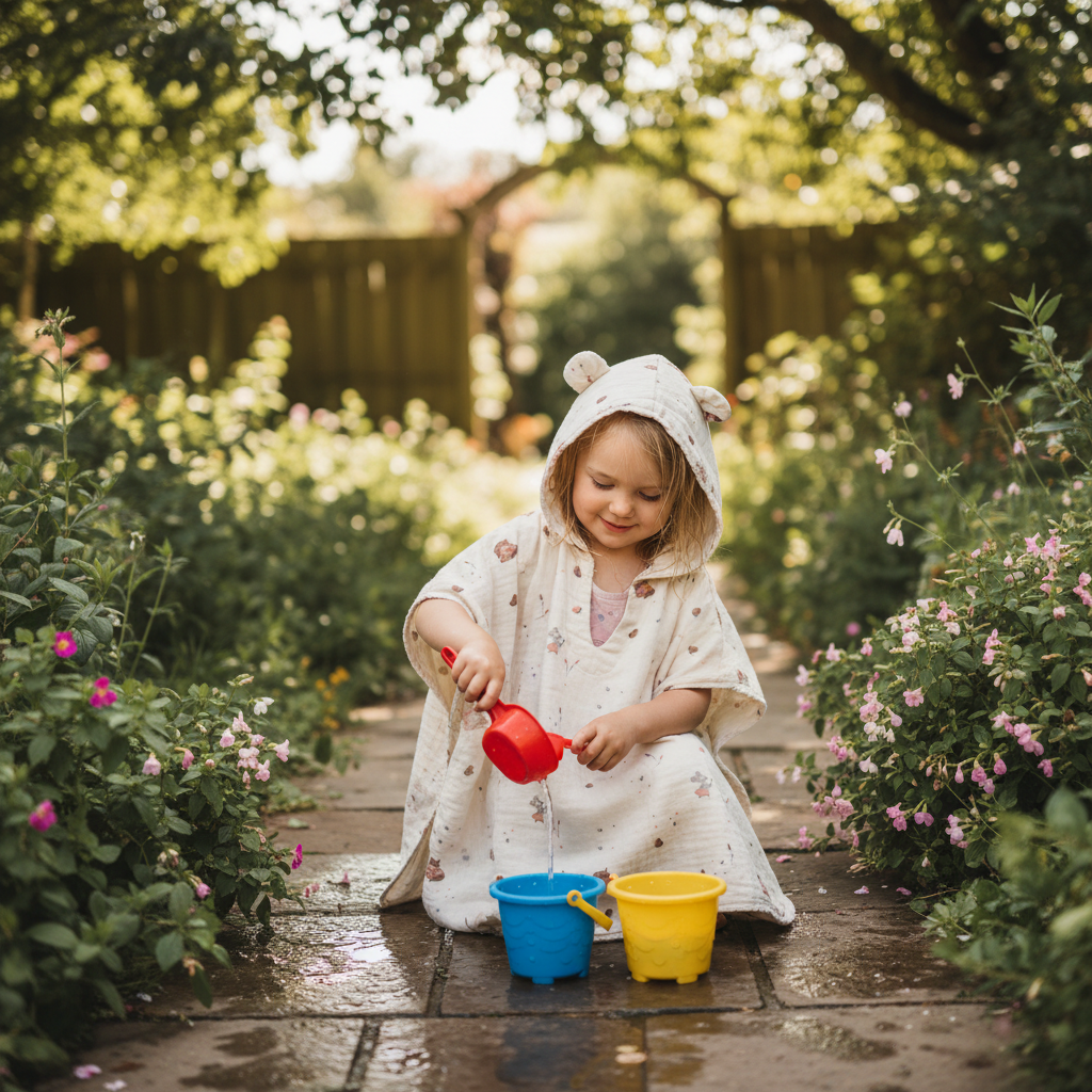 Flor poncho-creme eenhoorn