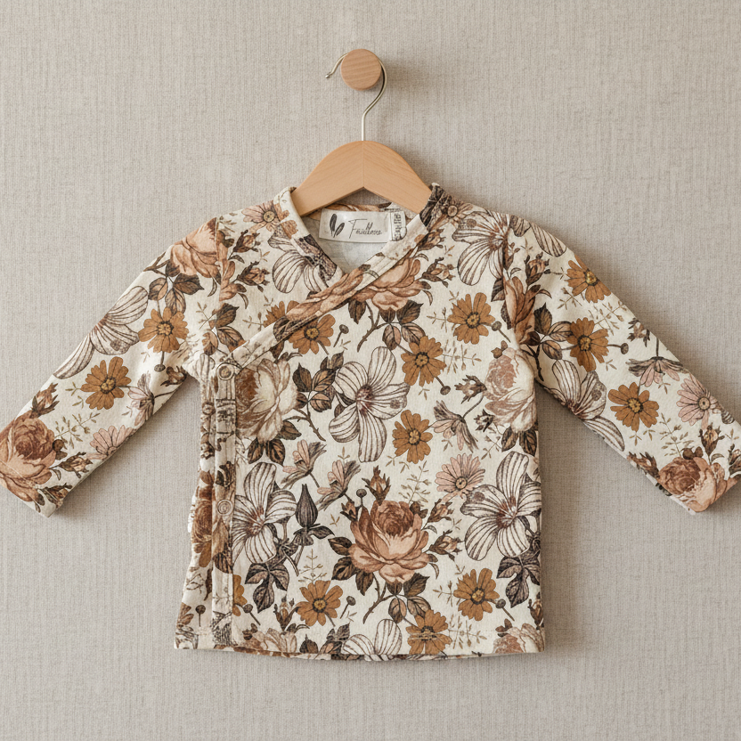 Overslagshirtje english garden bruin