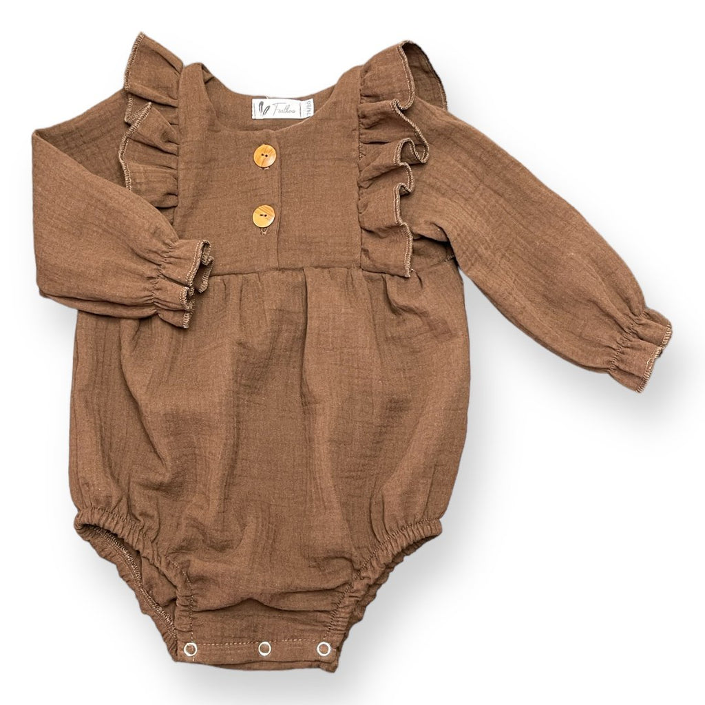 Body/Romper lange mouw Bruin