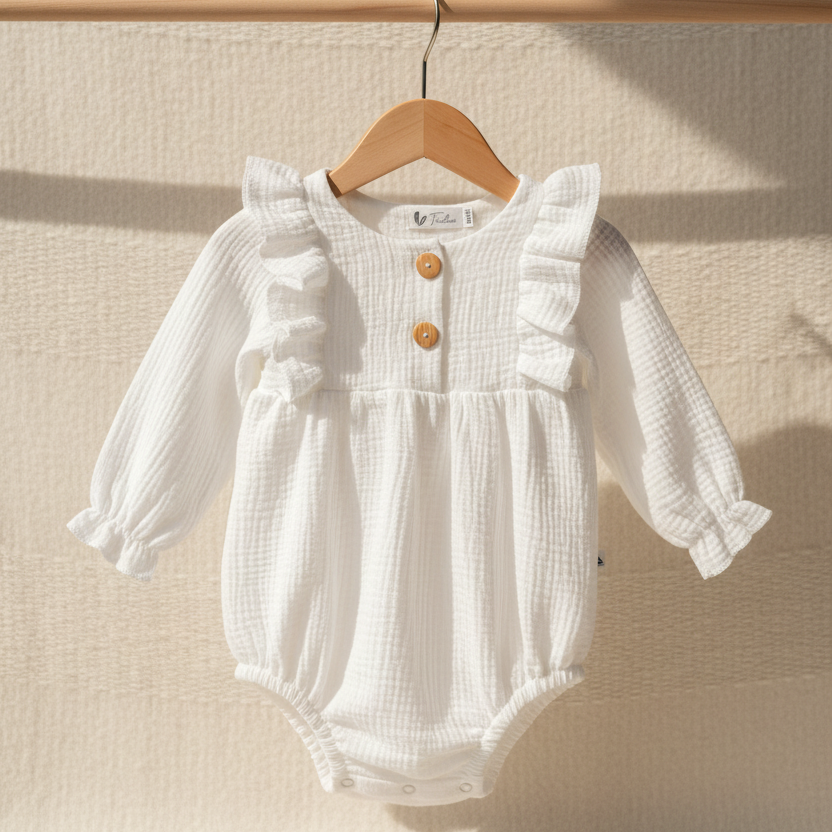 Body/Romper lange mouw Ecru