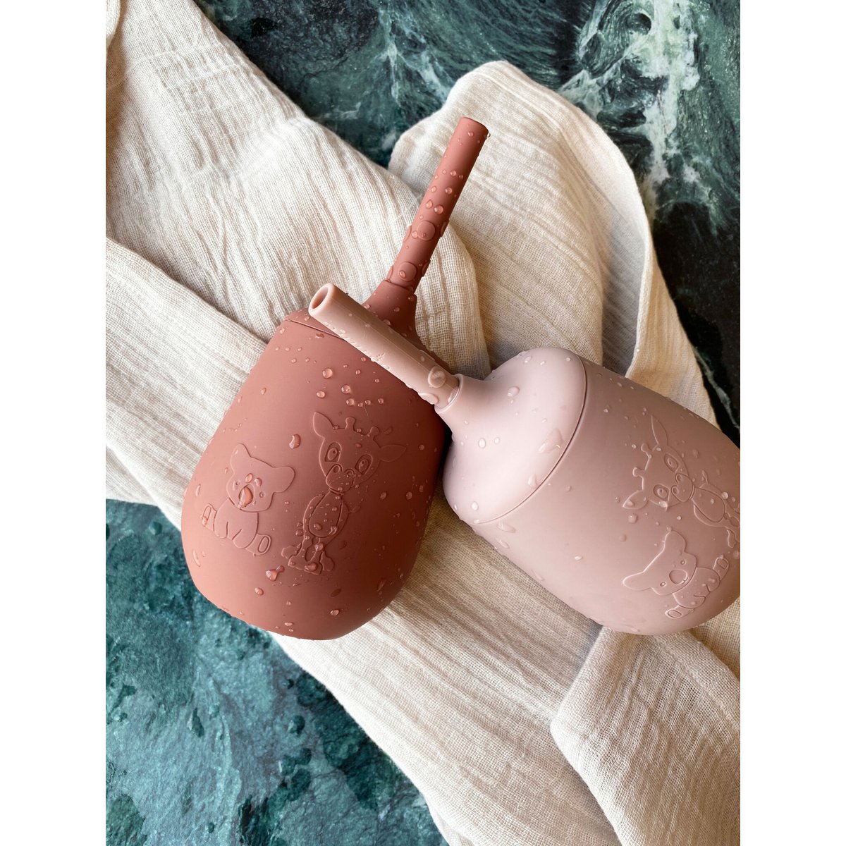 Adita siliconen Rietjesbeker Woodrose