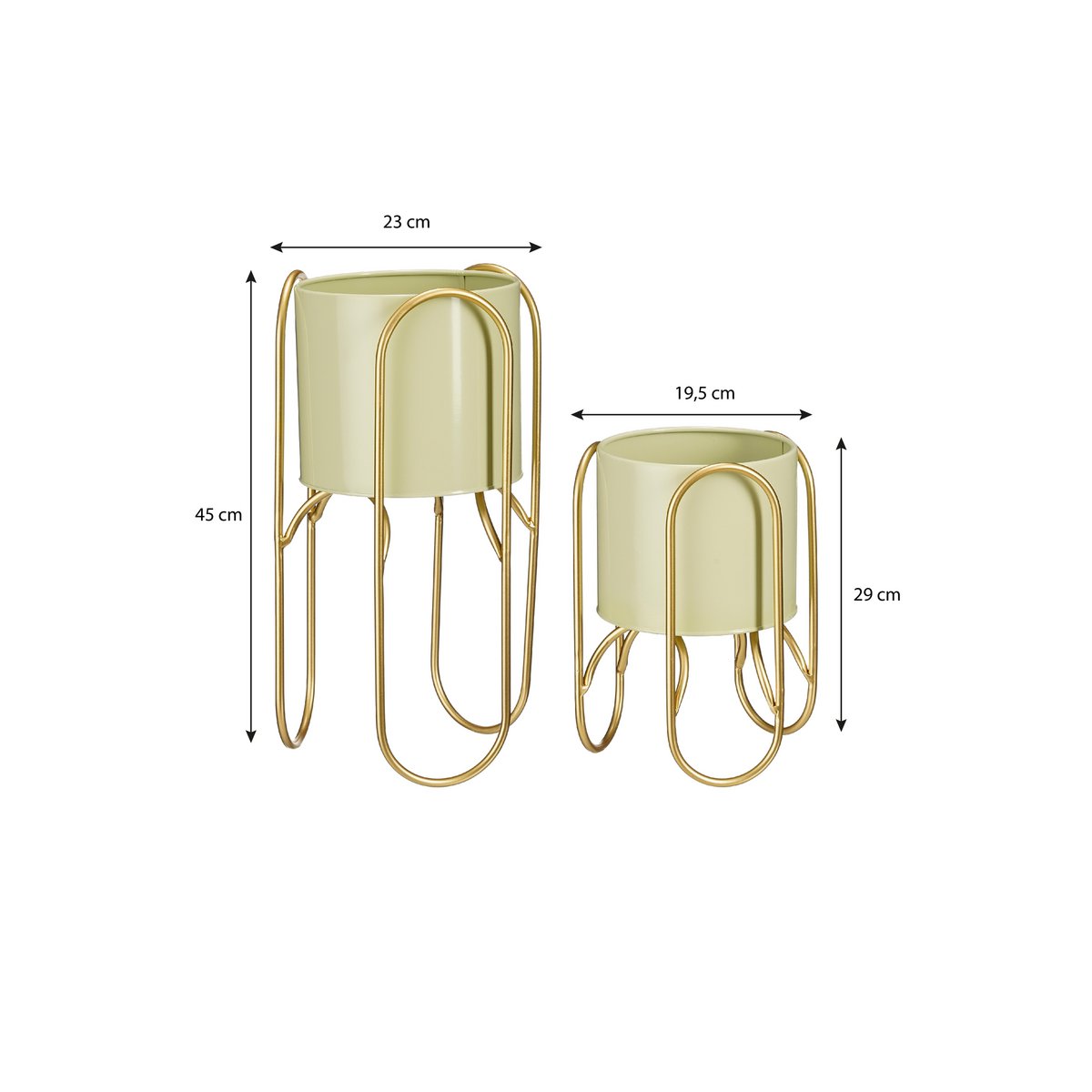 Bloempot Donau Lichtgroen set 2st