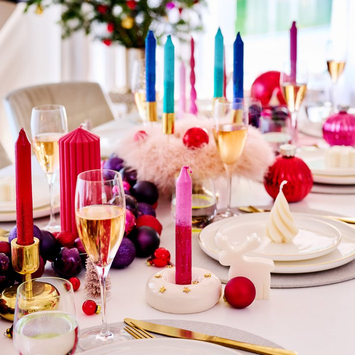 Dip Dye-kaarsenset: glitterconfetti