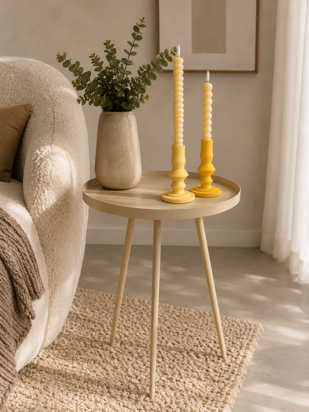 Bijzettafel Flores Beige