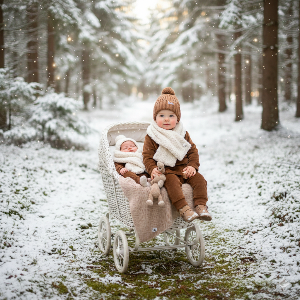 Sjaal teddy natural Baby/Kind