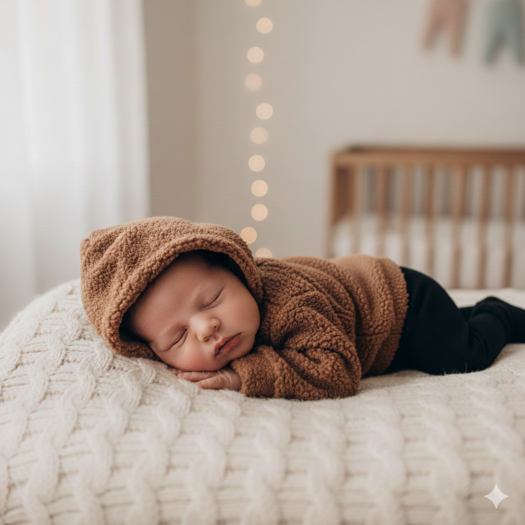 Hoodie teddy Bruin baby/kind