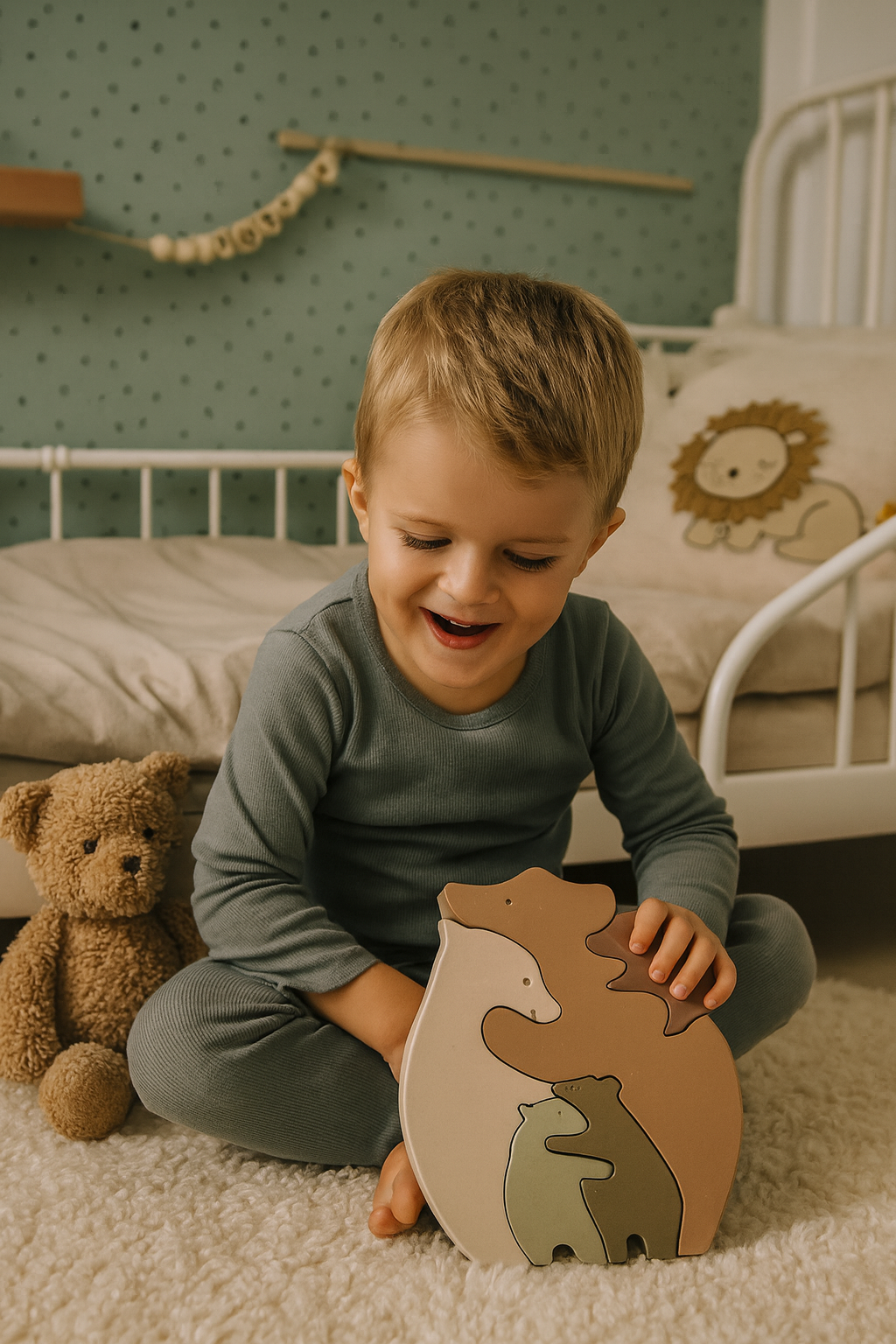 Lucca Siliconenpuzzel beer Forest