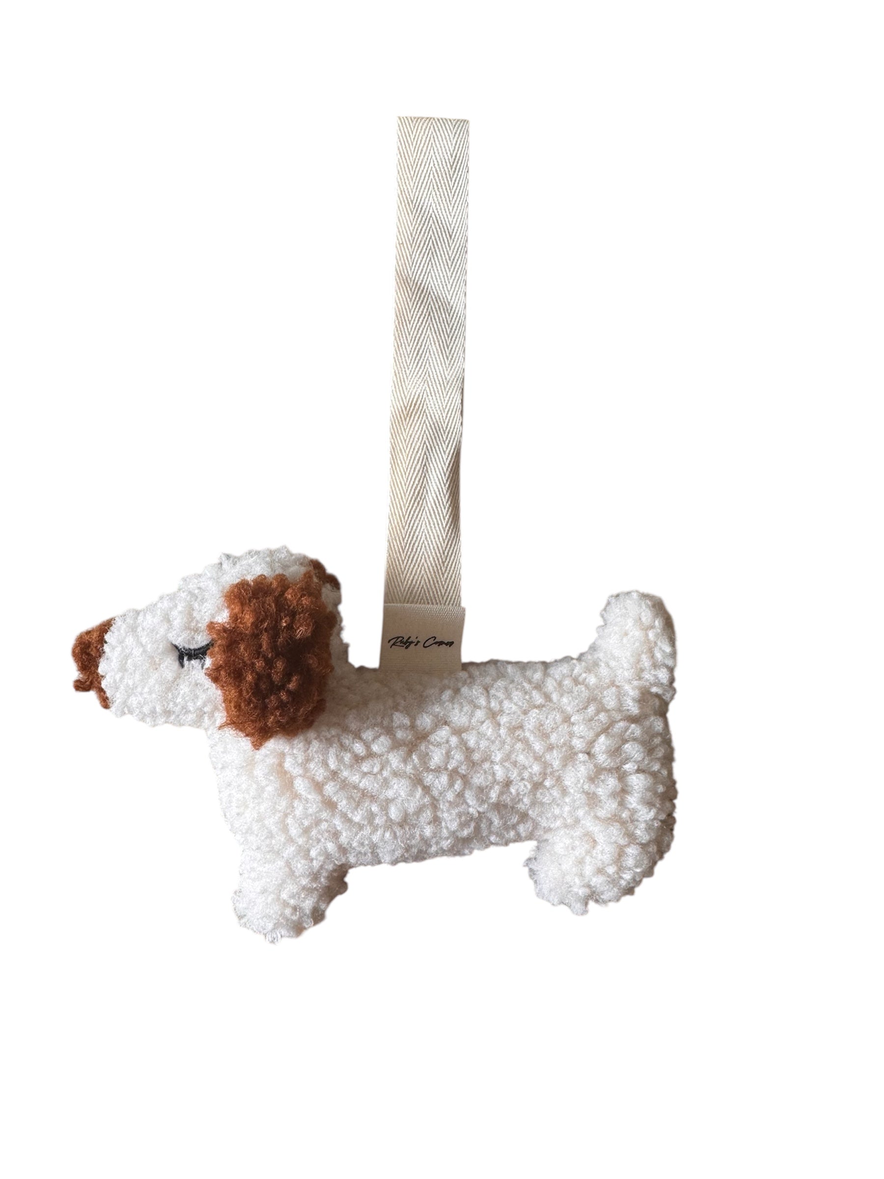 Speenknuffel Teckel wit