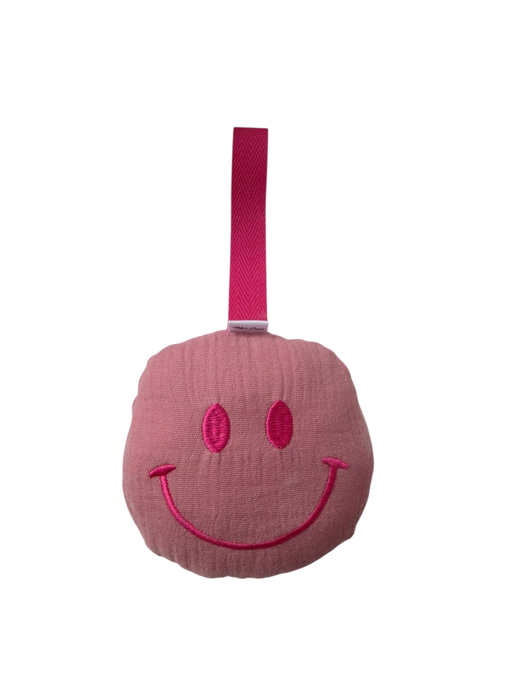 Speenknuffel Smiley roze/roze