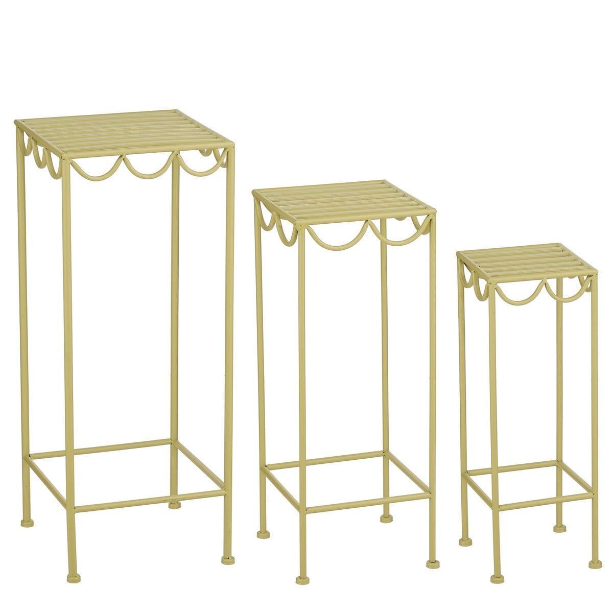 Plantenstandaard 3 set buiten Rosalie Lichtgroen