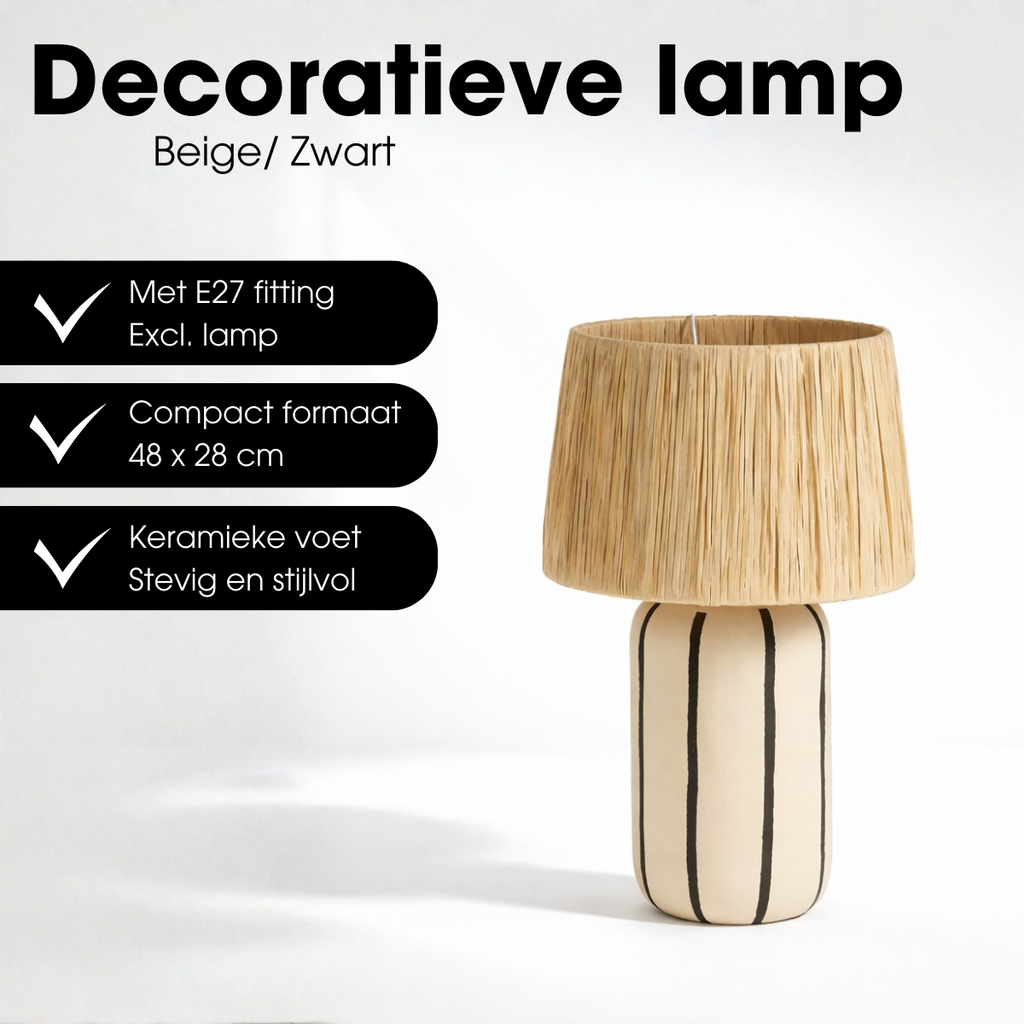 Tafellamp Denton Beige