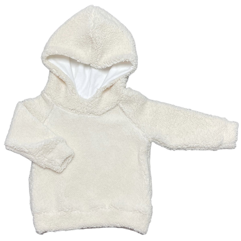 Hoodie teddy natural baby/kind