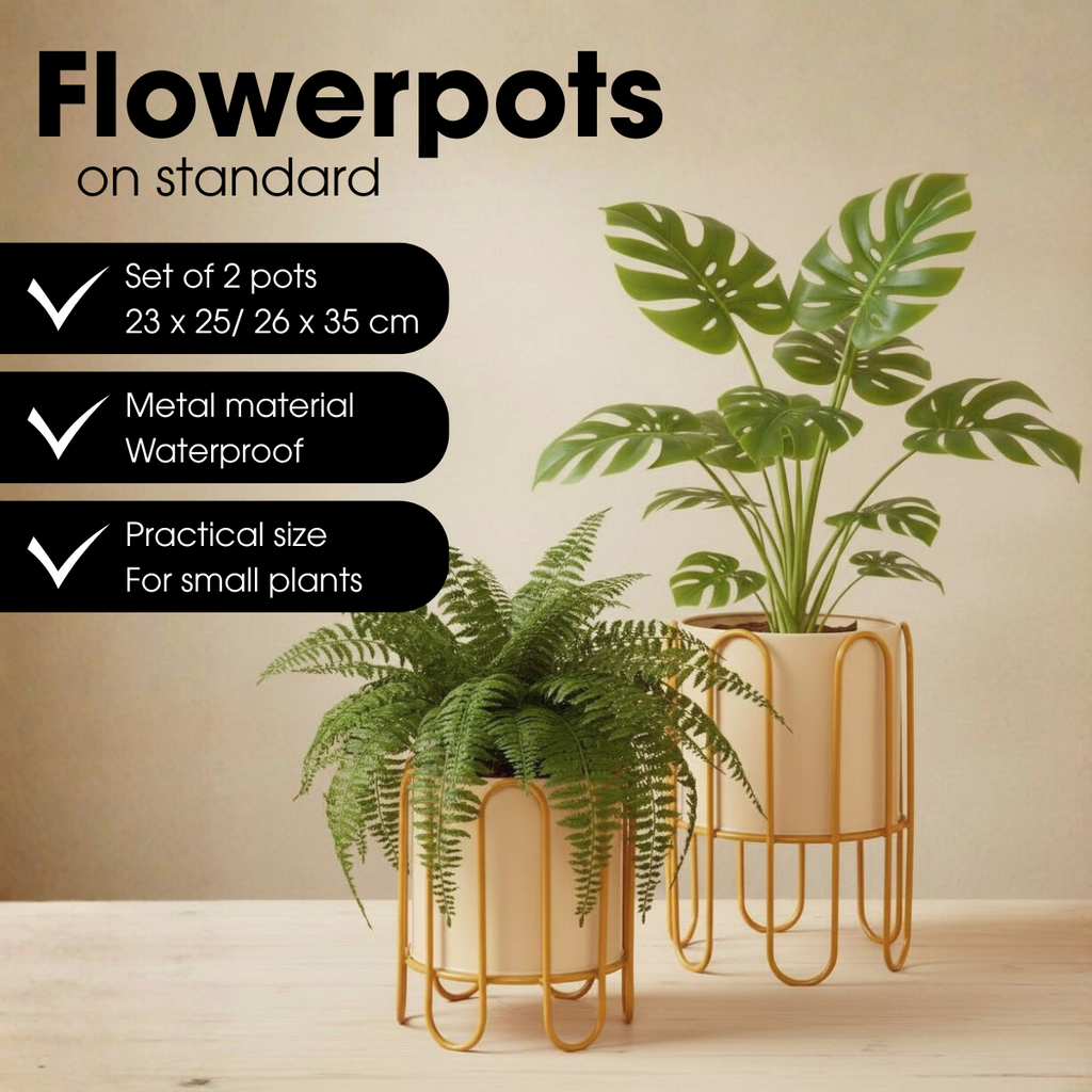 Bloempot binnen Dione Beige set 2st