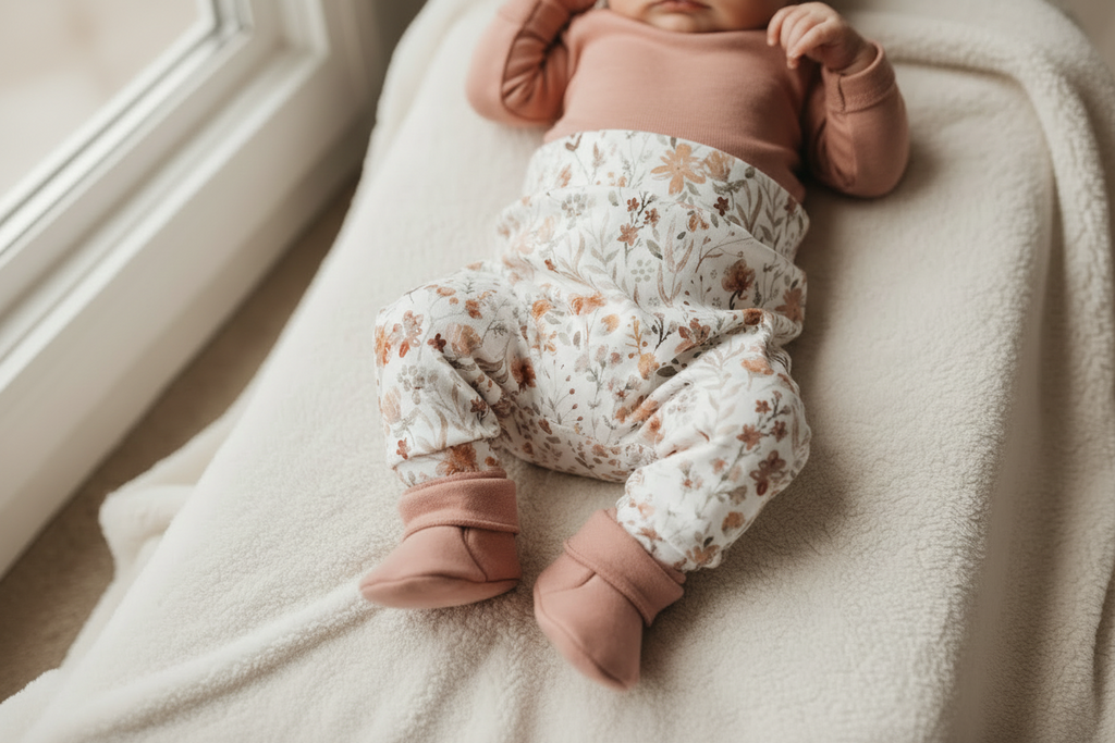 Newborn broekje water flower