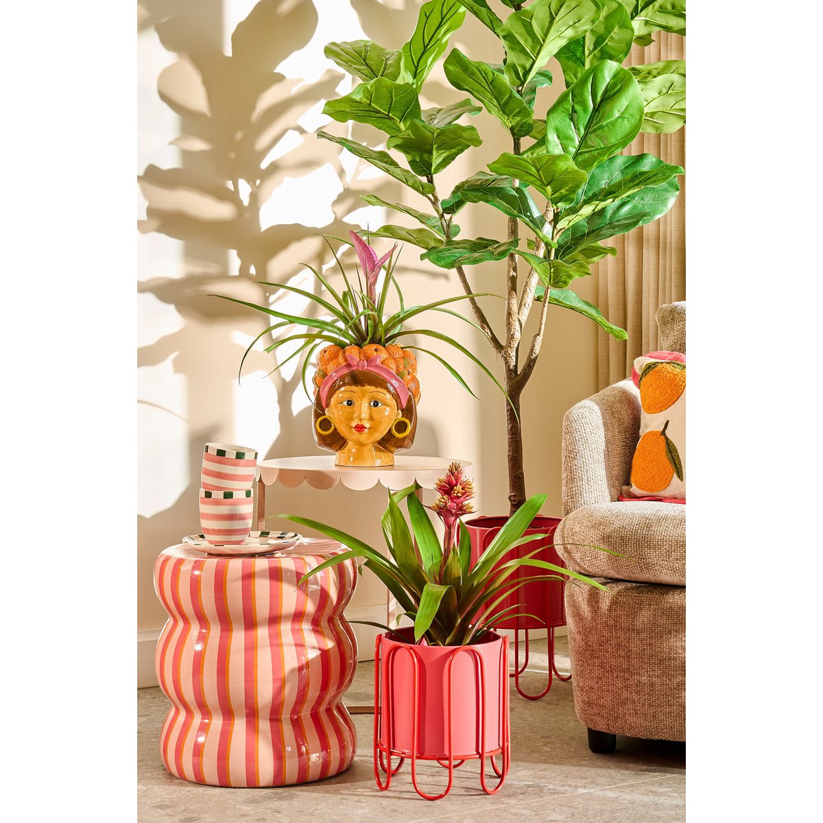 Bloempot Dione Roze