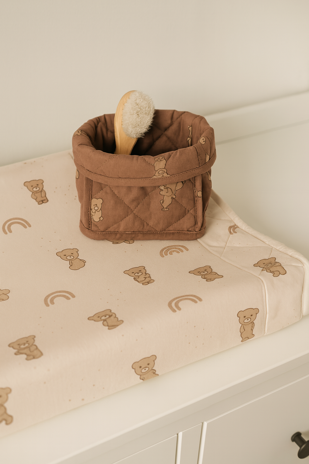 Kres gewatteerd opbergmandje Teddy klein