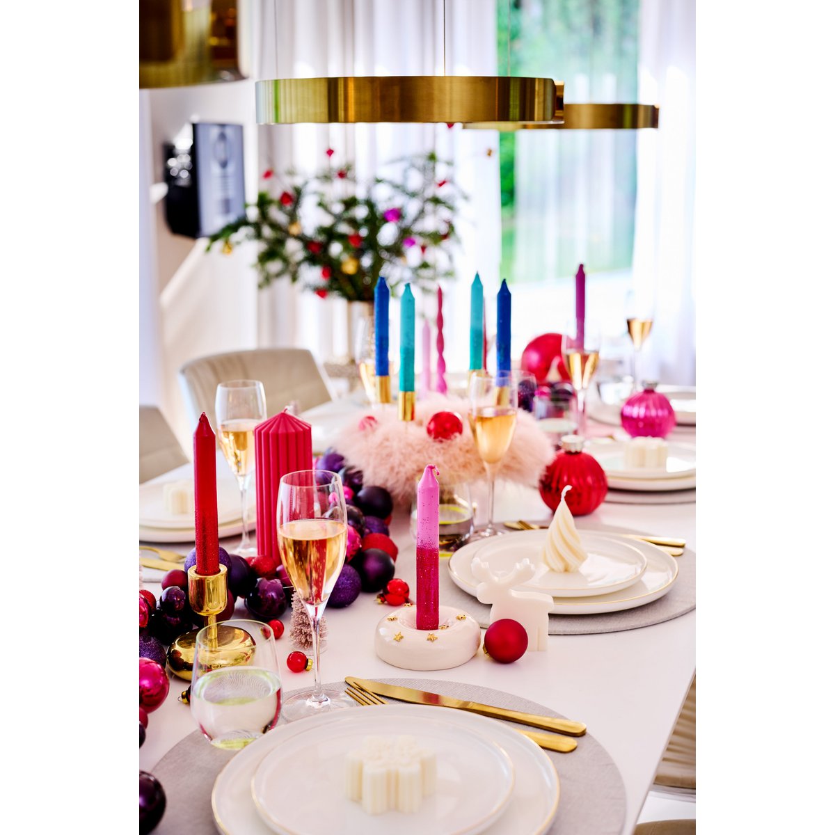 Kandelaar Glas Bubble Roest